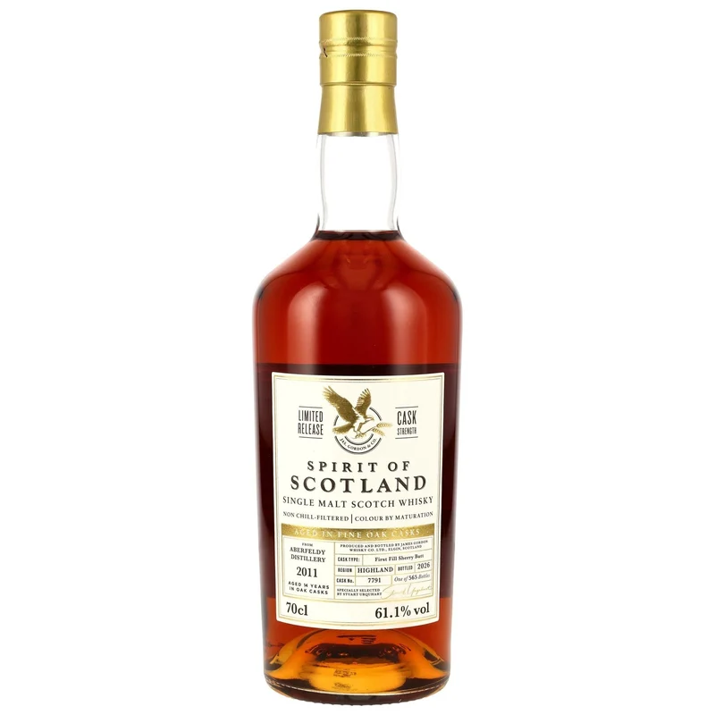 G&M Spirit of Scotland - Aberfeldy 2011/2026 14 Jahre 1st Fill Sherry Butt #7791 - 61,1% Vol.