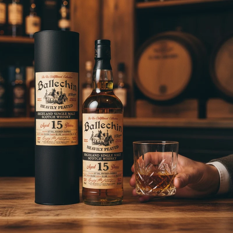 BALLECHIN - 15 Jahre Heavily Peated 1st Fill Bourbon Barrels - 46% Vol.