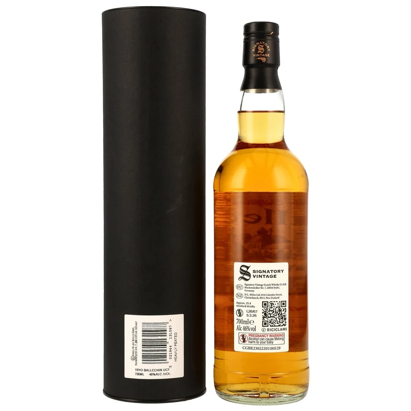 BALLECHIN - 15 Jahre Heavily Peated 1st Fill Bourbon Barrels - 46% Vol.
