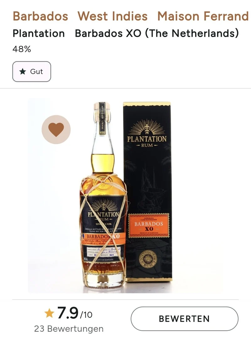 Plantation Barbados XO 2019 WIRD Amburana 0,7l 48% vol. Rum single cask Planteray