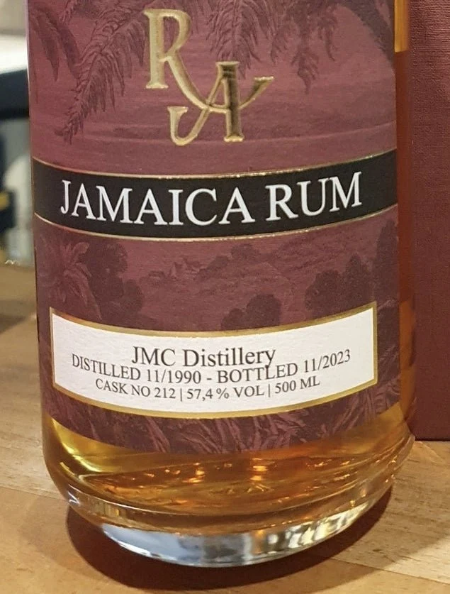 RA Hampden 1990 HD 33y JMC Dist. Jamaica #212 0,5l 57.4% vol.single cask Rum Artesanal