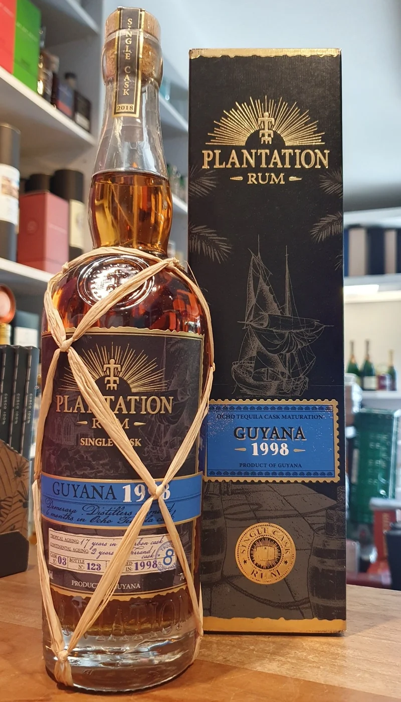 Plantation Guyana ddl 1998 2018 Ocho Tequila cask XO 0,7l 44,8 % vol. single cask Rum Planteray
