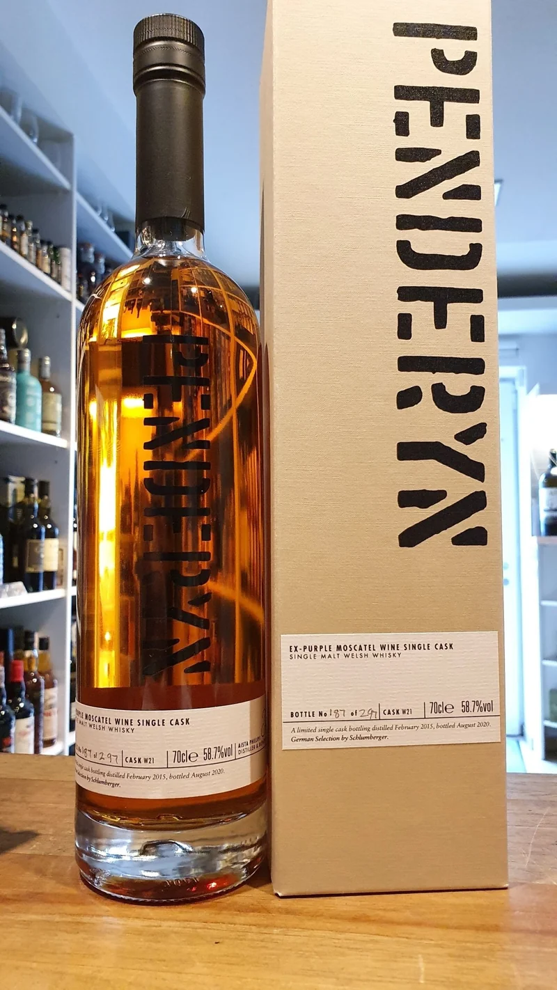 X Penderyn SC Purple Moscatel Edition 2015 2020 Wales single cask #w21 malt 0,7l 58,7% vol. mit GP Whisky