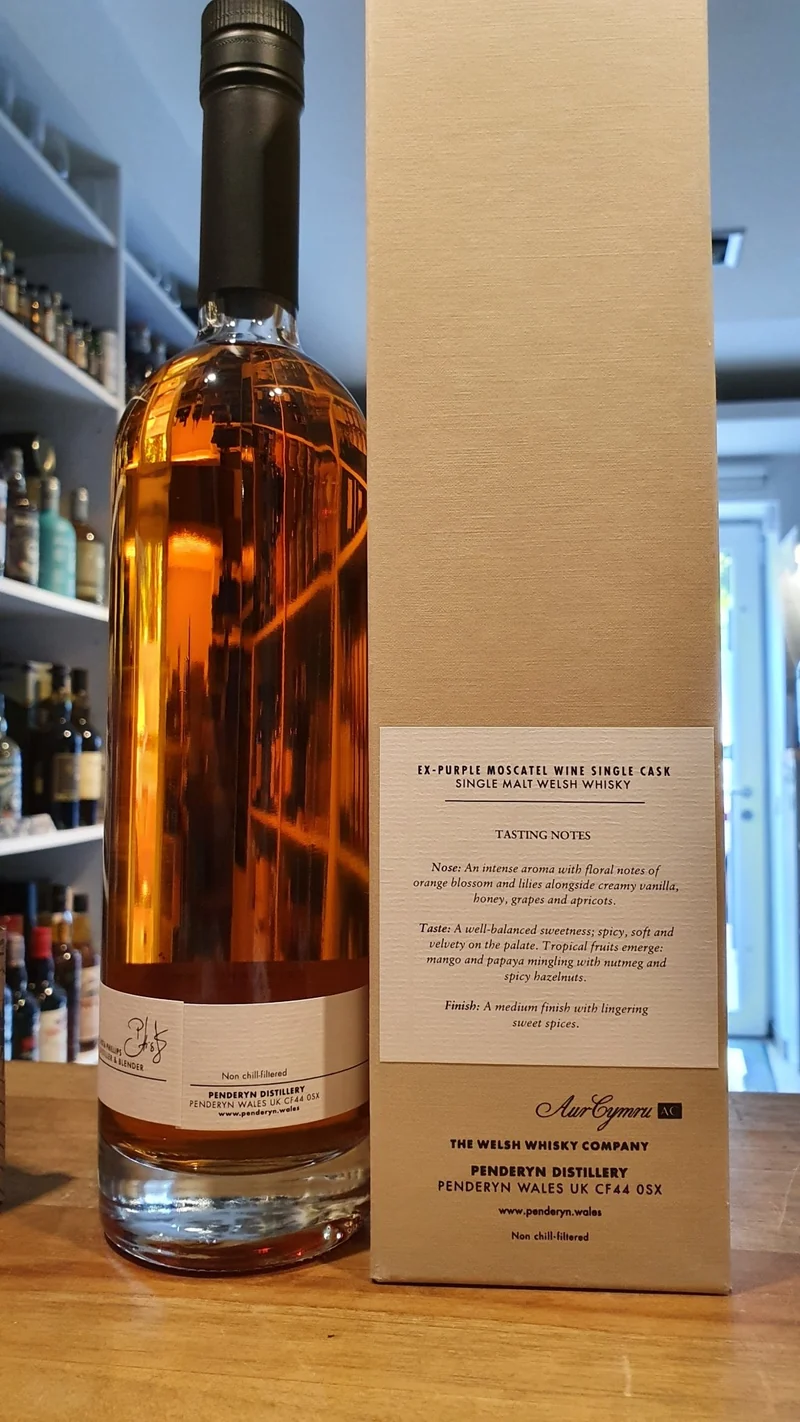 X Penderyn SC Purple Moscatel Edition 2015 2020 Wales single cask #w21 malt 0,7l 58,7% vol. mit GP Whisky
