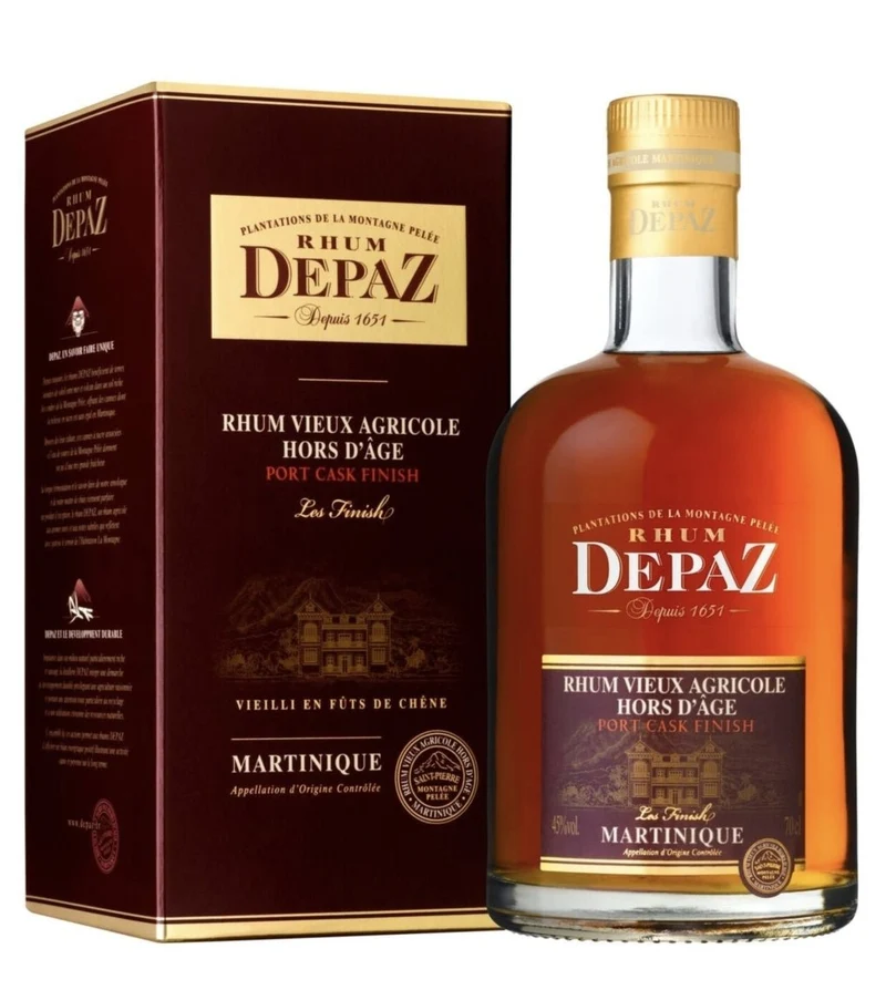 Depaz Hors d´Age Port Cask Finish Rum 45 % vol. 0,7l braun Rhum