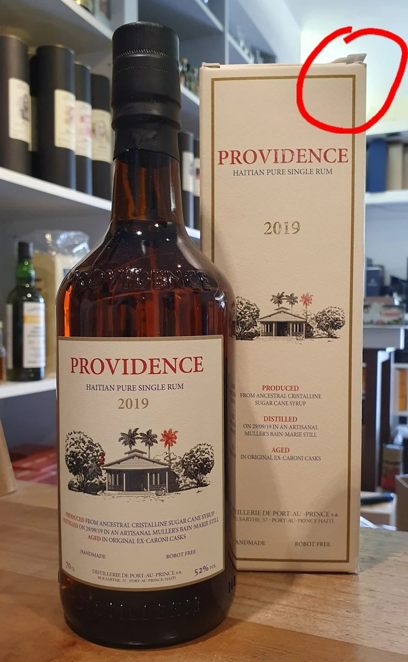 X Velier Providence Haitian 2019 LEICHT BESCHÄDIGT AM KARTON 0,7l 52 %vol. Rum Haiti Pur Single