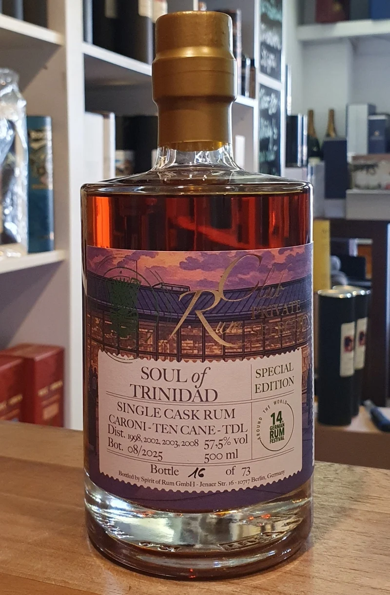 X Rumclub Soul of Trinidad Caroni Ten cane Tdl 2025 57,5 % vol. 0,5l Special Edition Single cask blended Rum club