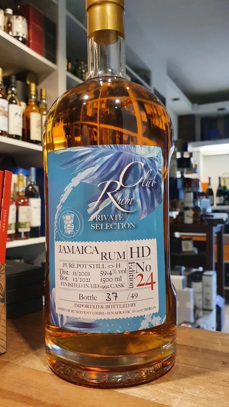 Rumclub Ed. 24 Magnum ( aus 17) HD Hampden 2001 Jamaica 59,4% vol. 1,5l Single cask Rum club Jamaika