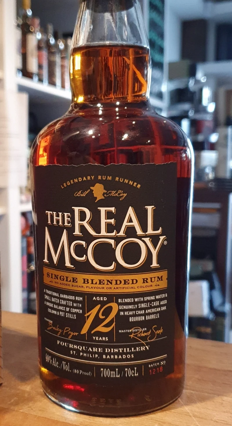 X The Real McCoy 12 Years single blended Rum 40 % vol. 0,7l Barbados Foursquare Distillery batch 1218