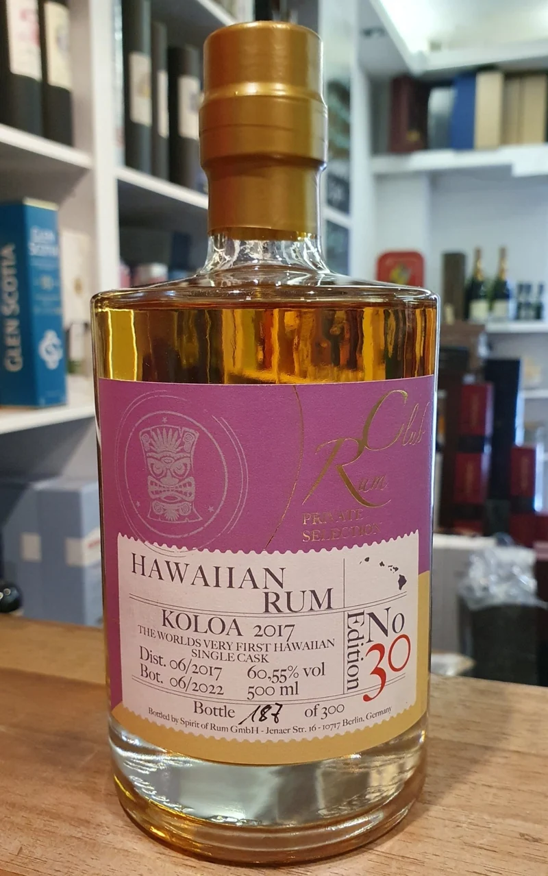 Rumclub Ed. 30 Hawai 60,55% vol. 0,5l Single cask Rum club