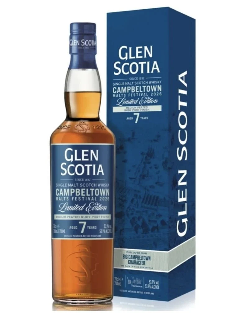 Glen Scotia 7 y Festival 2026 Medium Peated Ruby Port cask 0,7l 53,9 % vol. Whisky Campbeltown