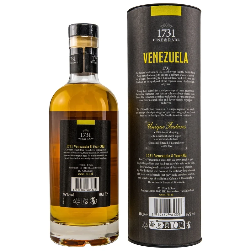 1731 RUM - Venezuela 8 Jahre - 46% Vol.