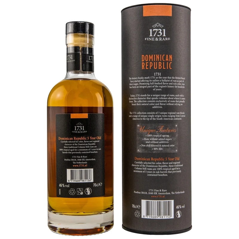 1731 RUM - Dominican Republic 5 Jahre - 46% Vol.