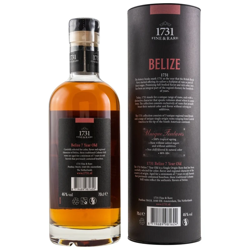 1731 RUM - Belize 7 Jahre - 46% Vol.