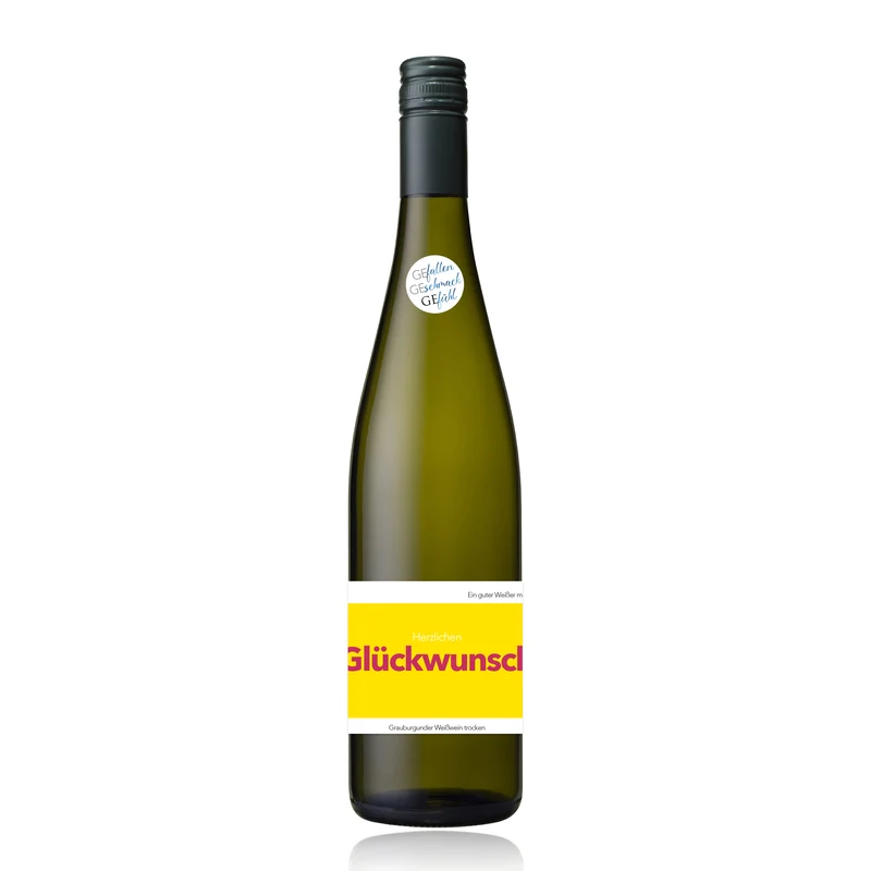 Herzlichen Glückwunsch - Grauburgunder - Weißwein 0,75l