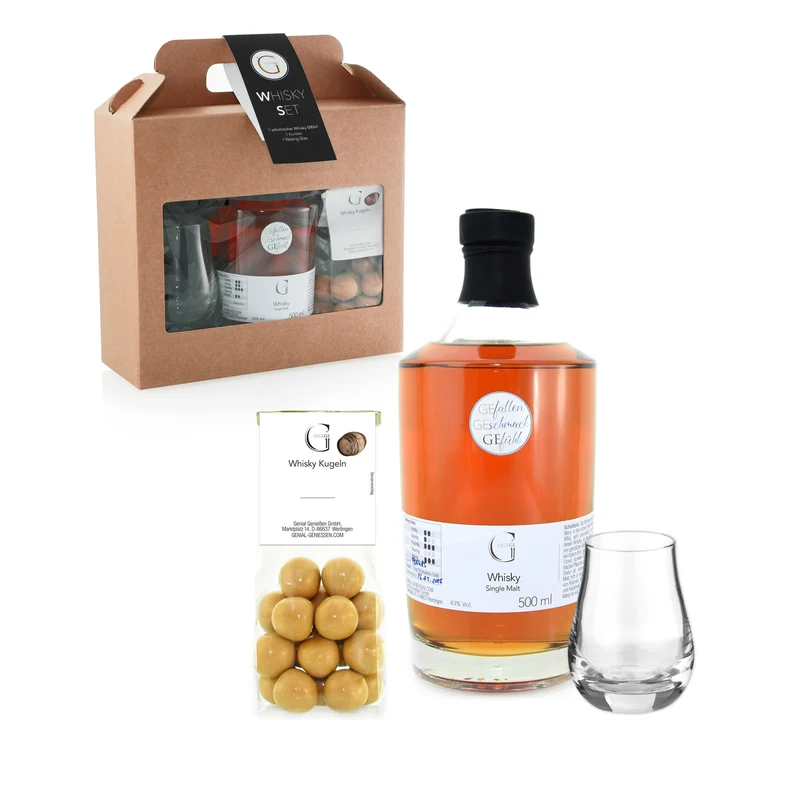 WHISKY SET - großer Single Malt Whisky & Whisky Glas