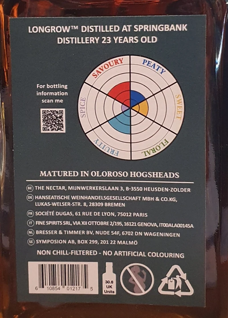 X Longrow 23 y Oloroso cask Cadenhead's 0,7l 43,7 %vol. 02 2026 Whisky