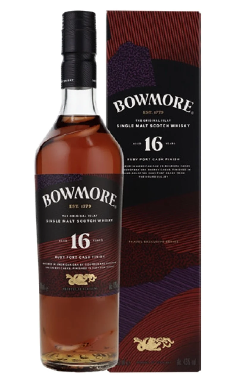 X Bowmore 16 y Ruby Port cask Whisky 0,7l 43 % vol.