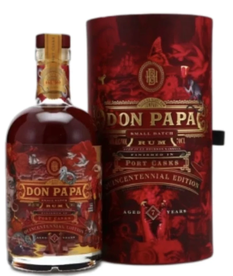 X Don Papa Quincentennial Rum Port cask 0,7l 50 % vol. mit Geschenk Dose 500y Magellan