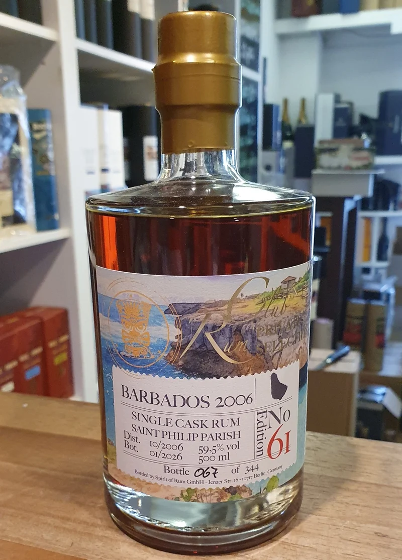 Rumclub Ed. 61 Foursquare 2006 Barbados Saint Philip parish 59,5 % vol. 0,5l Single cask Rum club
