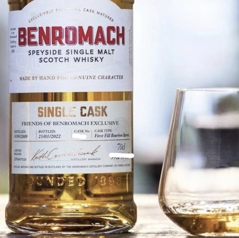 X Benromach 2009 FFB single cask 2022 #720 German selection 0,7l 58,4% vol. Whisky