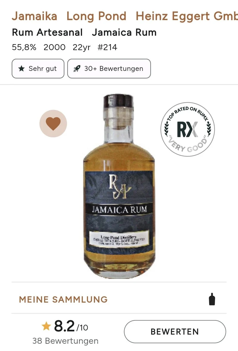 RA Jamaica 2000 2023 Long Pond 0,5l 55,8% vol. Rum Artesanal #214