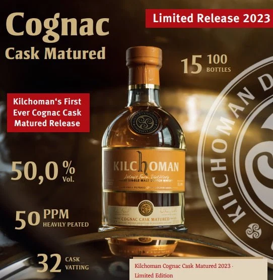 Kilchoman Cognac cask 2023 0.7l 50% single cask scotch whisky