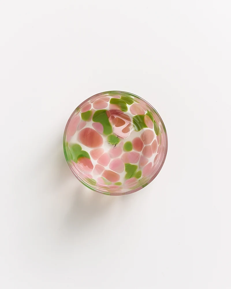 Alegria Glas groß rosa grün 4er-Set