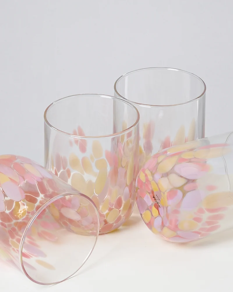 Alegria Glas groß rosa sand 4er-Set