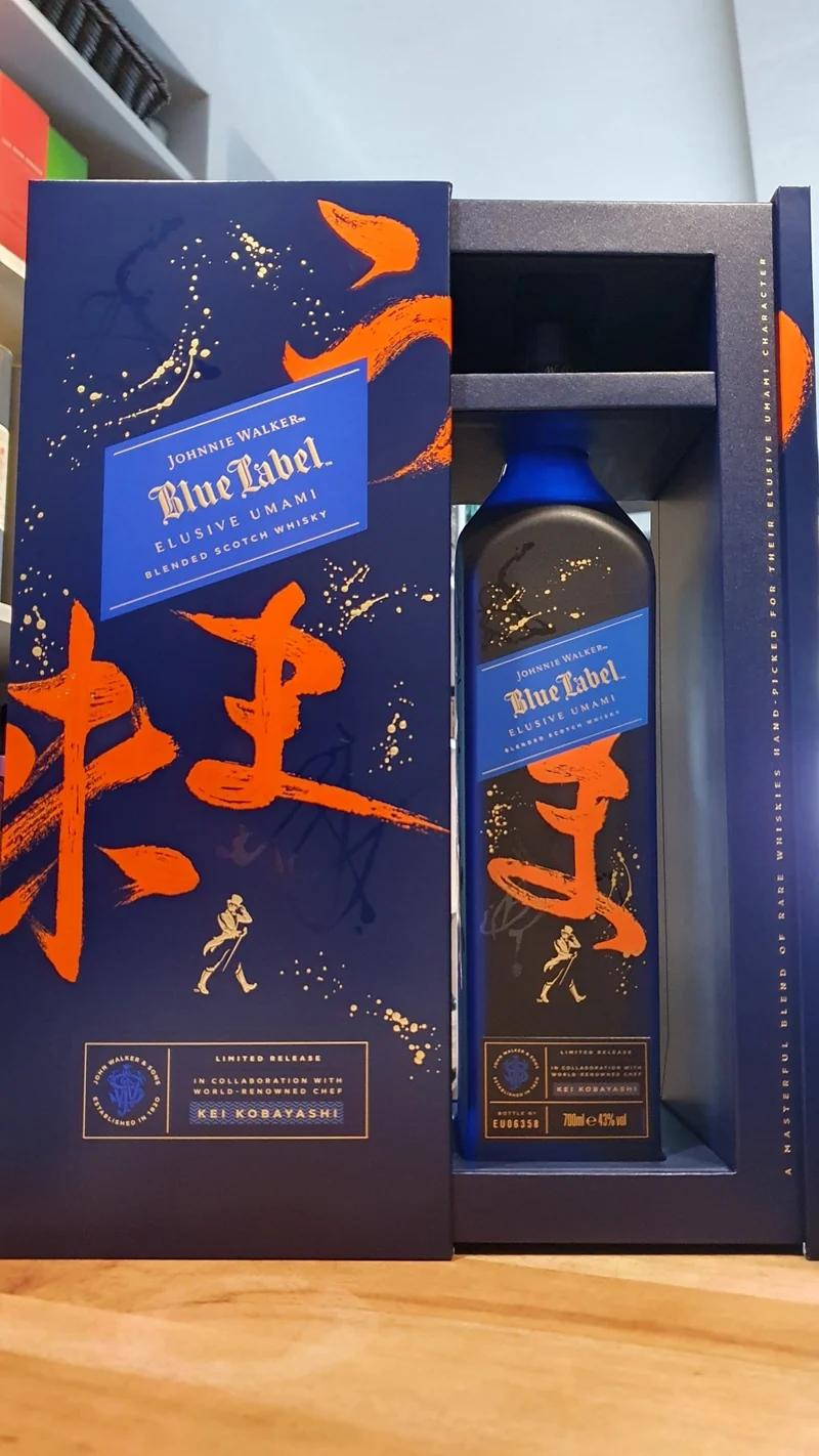 Johnnie Walker Umami Elusive blue Label 0,7l 43% vol. Blended Malt Scotch Whisky