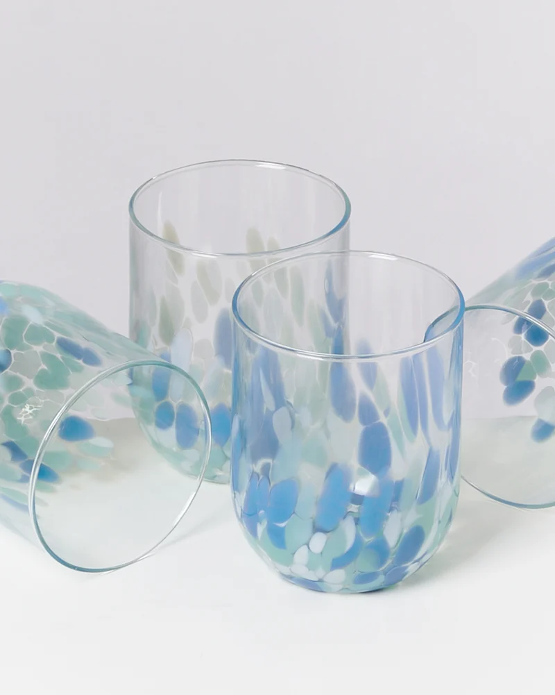 Alegria Glas groß blau 4er-Set