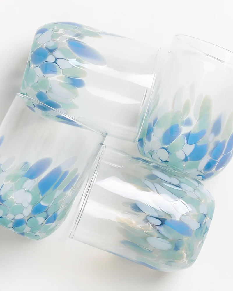 Alegria Glas groß blau 4er-Set