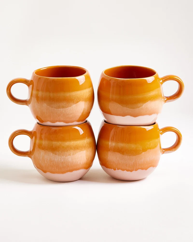 Bica Tasse groß orange 4er-Set