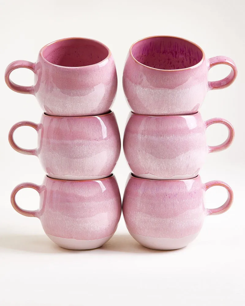 Bica Tasse groß pink 6er-Set