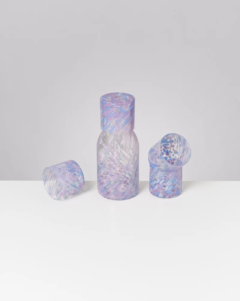 Joia Glas klein drops blau lila 5er-Set