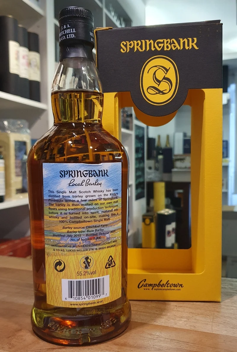 Springbank Local Barley 10 y 2025 NEU 0,7l 55,2 % vol. Whisky