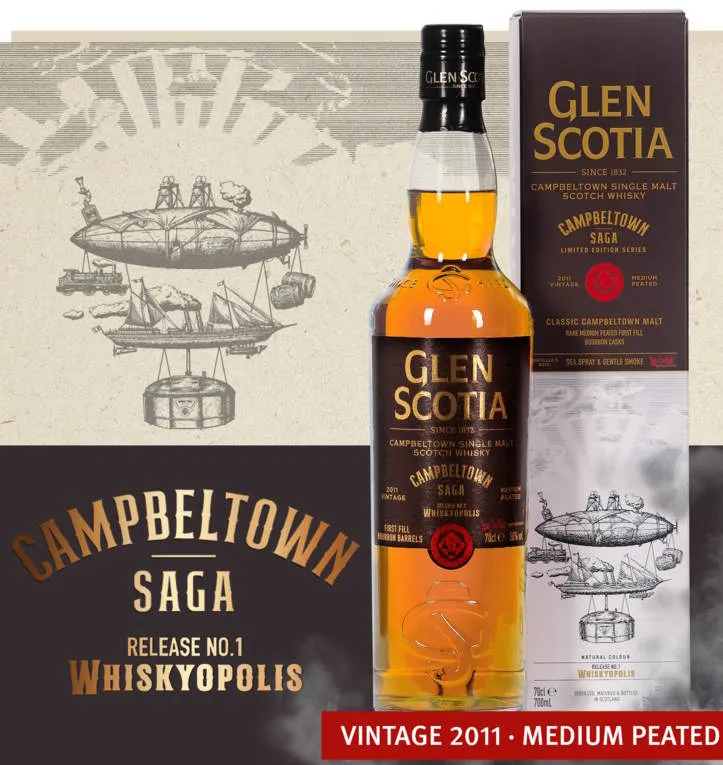 Glen scotia 2011 Whiskyopolis Campbeltown Saga Rare Release No.1 bourbon cask 0,7l 50 %vol. glenscotia
