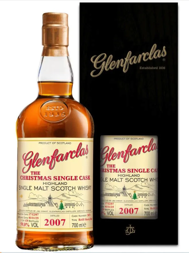 X Glenfarclas Single cask 2007 Cask Strength Exclusive Edition #2671 0,7l 59 % vol. The Christmas scotch whisky