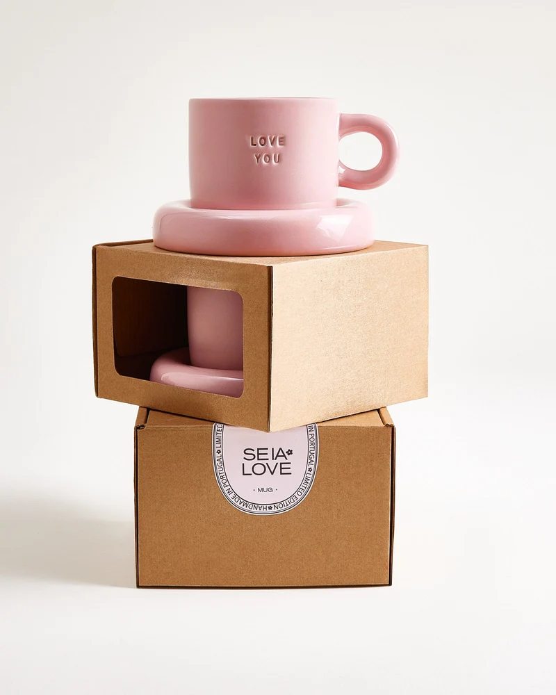 Seia Tasse & Untertasse Love rosa