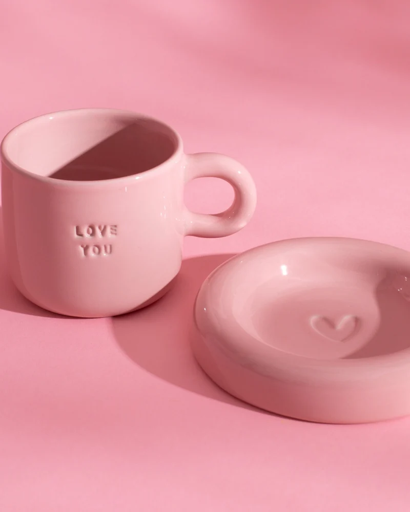 Seia Tasse & Untertasse Love rosa