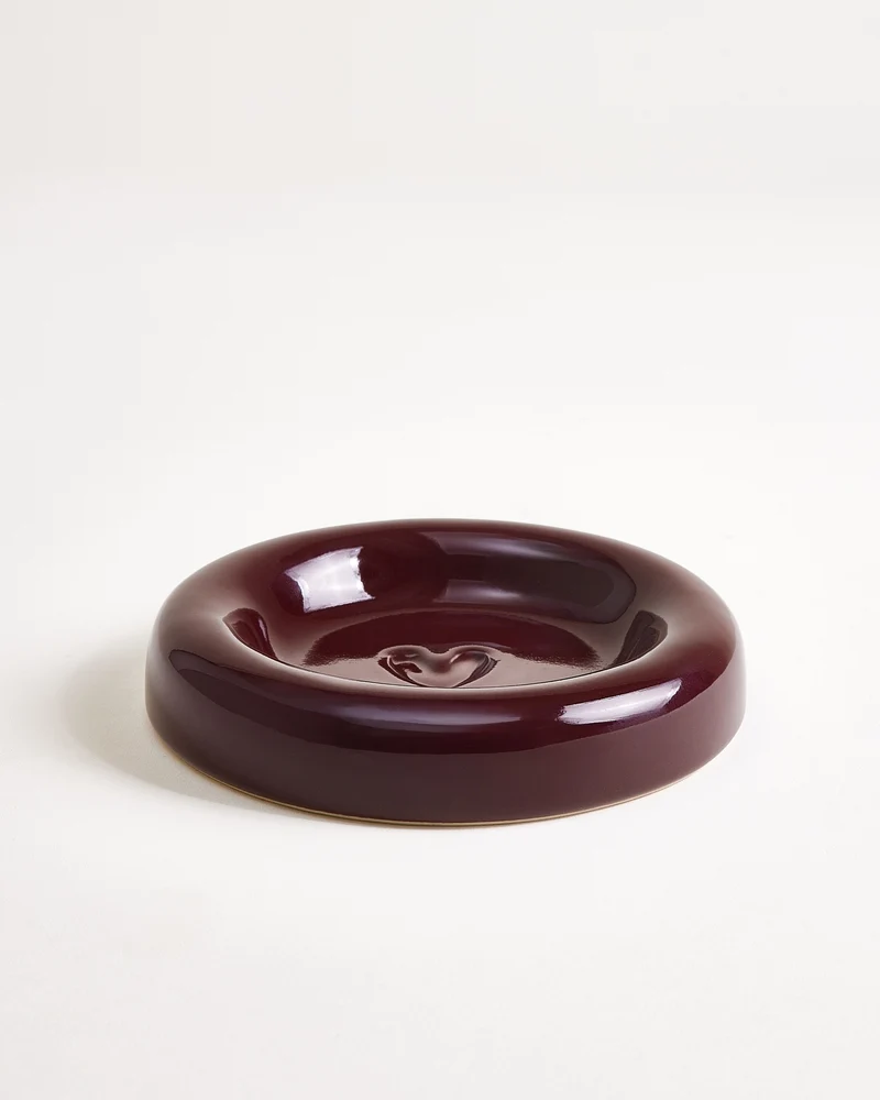 Seia Tasse & Untertasse Herz burgund