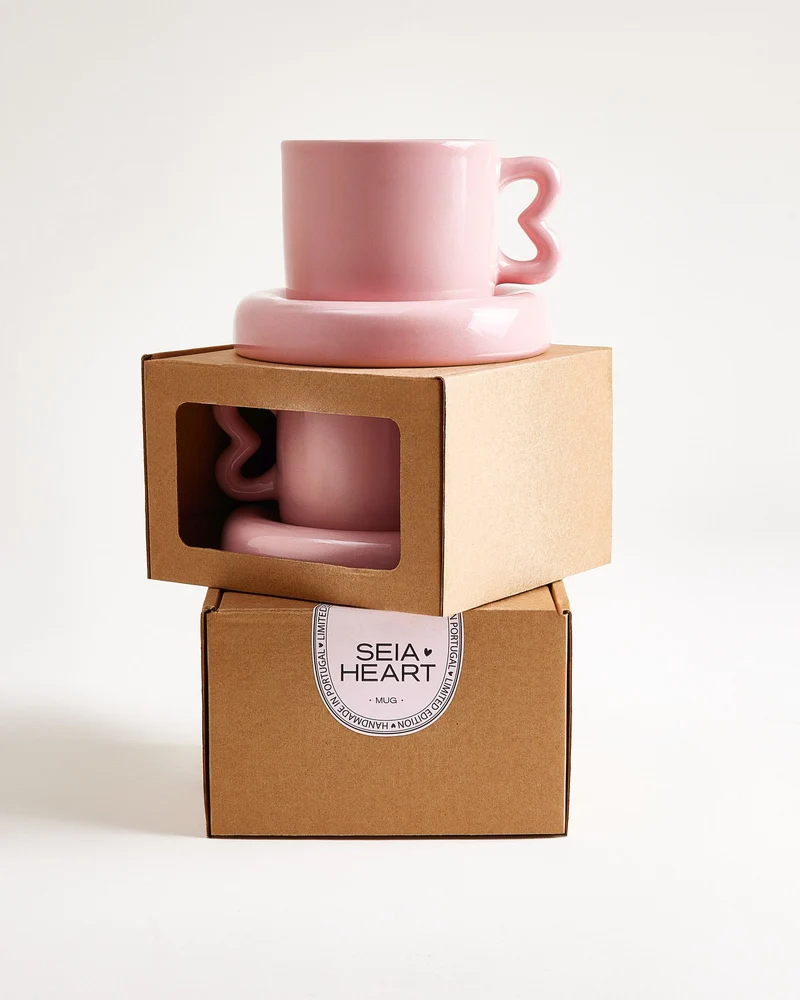 Seia Geschenk-Set Herz rosa burgund 5-teilig