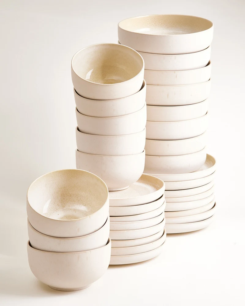 Lorosa Geschirr-Set modern sand 32-teilig