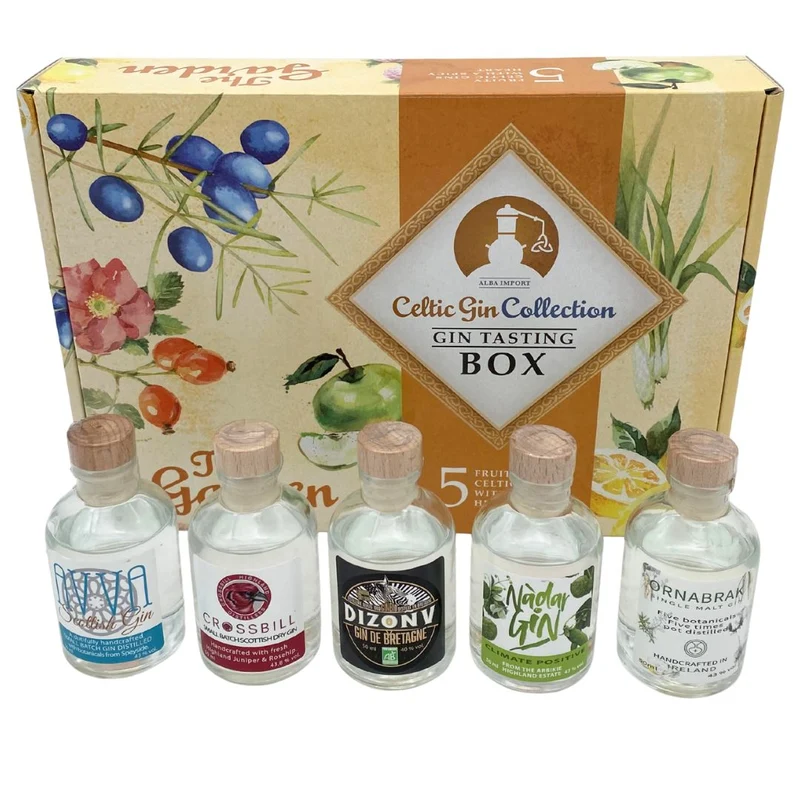 Celtic Gin Collection Tasting Box "The Garden" | 5x0,04 Liter | 42,56% Vol.
