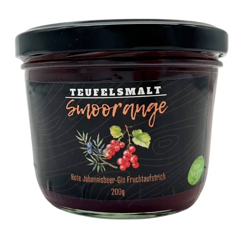 Smoorange Fruchtaufstrich - Rote Johannisbeere Gin