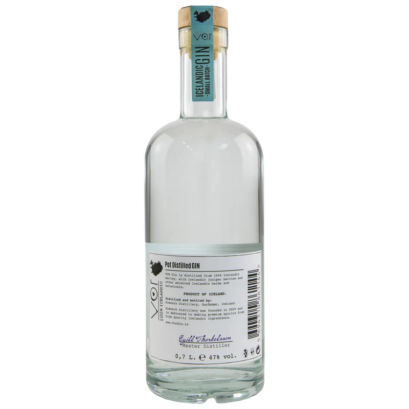VOR Gin - Icelandic Gin | Premium Pot Distilled | 47% Vol. | 0,7l