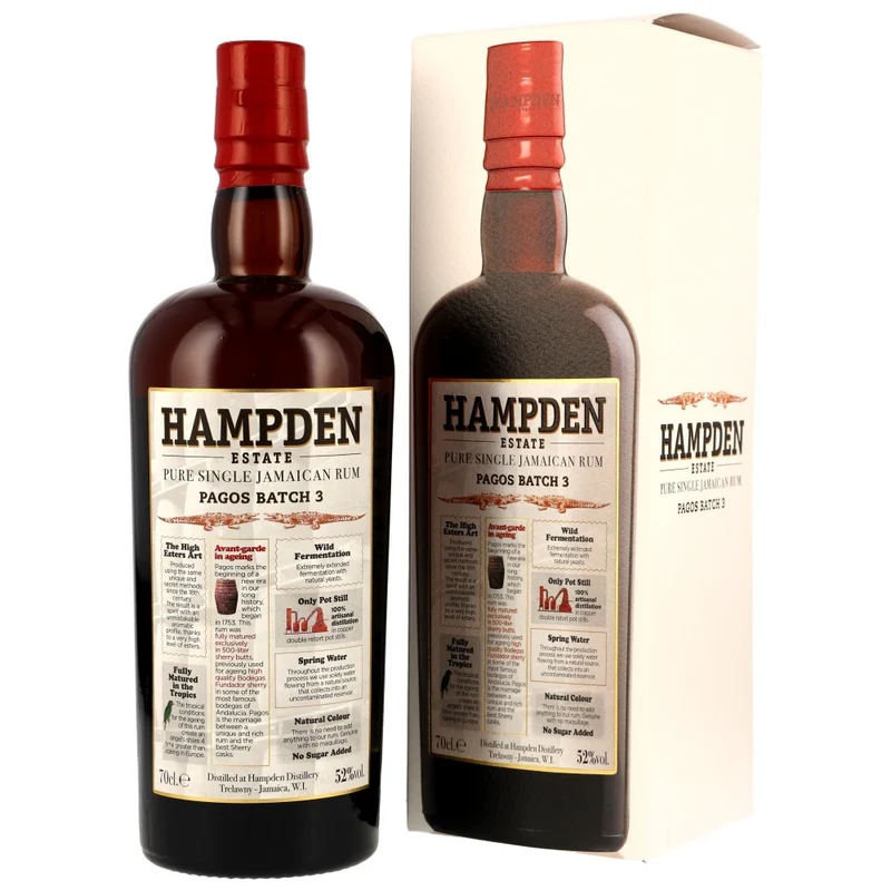 Hampden Pagos Jamaika Rum Sherry Butts 2024 52% 0,7l
