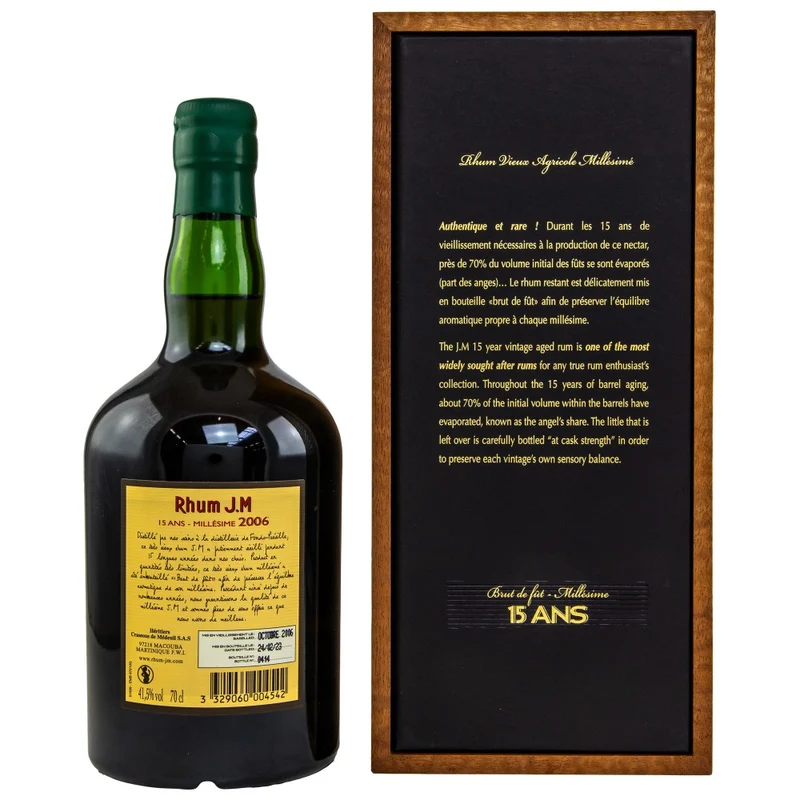 Rhum J.M 2006/2023 15 Jahre Cask Strength 41,5% 0,7l