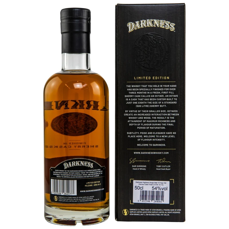 Highland Single Malt 19 Jahre Darkness Oloroso Cask 54% 0,5l