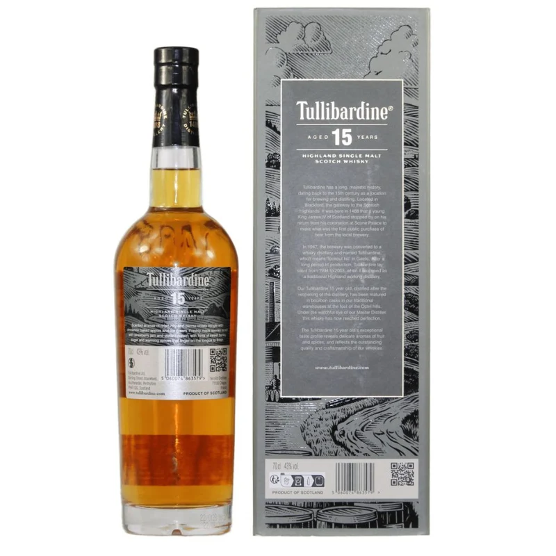 Tullibardine 15 Jahre 43% 0,7l